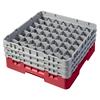 49 Compartment Glass Rack with 3 Extenders H174mm - Red