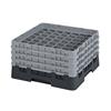 49 Compartment Glass Rack with 4 Extenders H215mm - Black