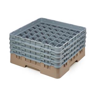 49 Compartment Glass Rack with 4 Extenders H215mm - Beige
