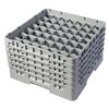 49 Compartment Glass Rack with 5 Extenders H257mm - Grey
