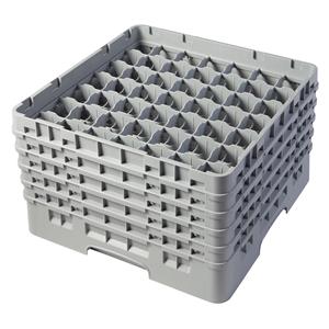 49 Compartment Glass Rack with 5 Extenders H257mm - Grey