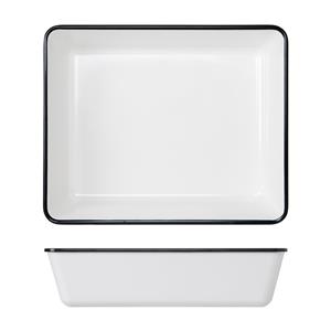 Black/White Melamine Athens GN1/2 Deep Dish 32.5 x 26.5 x 8cm