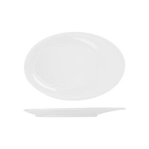 Opulence White Boston Melamine Oval Plate 25.5 x 17.3cm