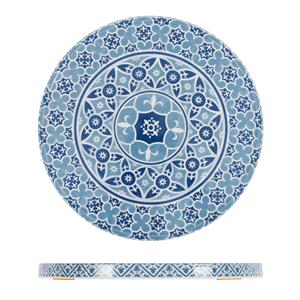 Blue Marrakesh Melamine Round Slab 28.5cm