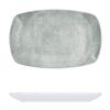 White Shakti Stone Melamine Oblong Plate 23.5 x 15cm