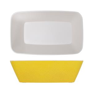Lemon Yellow Seville Melamine GN1/4 Deep Dish 26.5 x 16.2 x 8cm