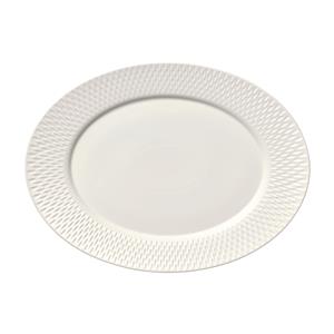 Reflections Purity Rimmed Oval Plate 13.2 x 18.1cm