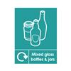 Mixed Glass Bottles & Jars Sticker 200 x 150mm