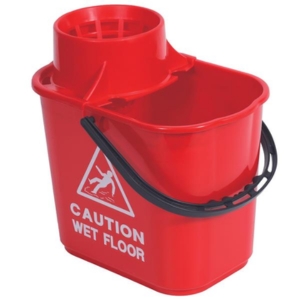 Red Industrial Heavy Duty Mop Bucket 12ltr