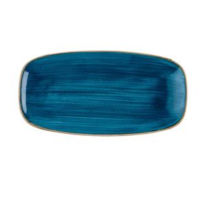 Churchill Stonecast Java Blue Chefs Oblong Plate 11.75 x 6inch