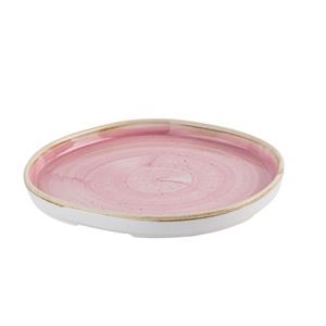 Churchill Stonecast Petal Pink Organic Walled Plate 10.5inch