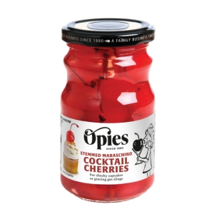 Opies Red Cocktail Cherries with Stem 225g