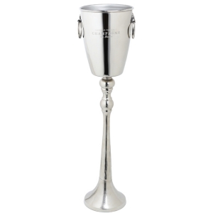 Tall Etched Champagne Bucket on Stand