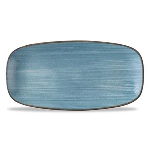 Stonecast Raw Teal Oblong Chefs Plate 7.8 x 4.75inch / 19.8 x 12cm
