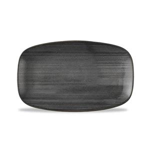 Stonecast Raw Black Chefs Oblong Plate 10.6 x 5inch / 27 x 12.7cm