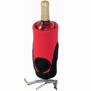 Single Wine Bottle Tote with Corkscrew
