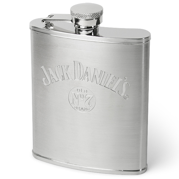 Jack Daniel's 6oz Satin Hip Flask | Drinkstuff
