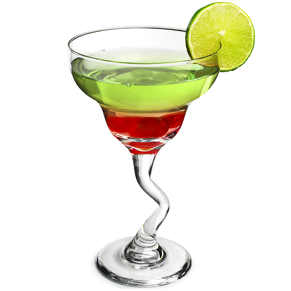 Z Stem Martini Cocktail Glasses, Trumpet Shaped Margarita Barware Glasses  With Zigzag Stems, Summer Cocktail Entertaining Bar Glasses 