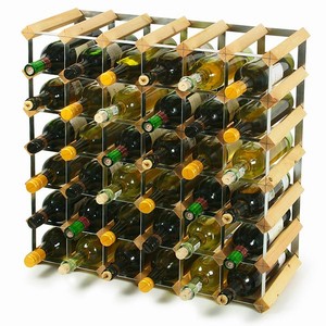 Traditional Wooden Wine Racks Light Oak 6x6 Hole 42 Bottles