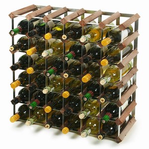 Traditional Wooden Wine Racks Dark Oak 6x6 Hole 42 Bottles