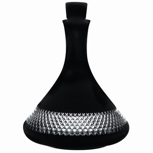 John Rocha Black Cut Decanter