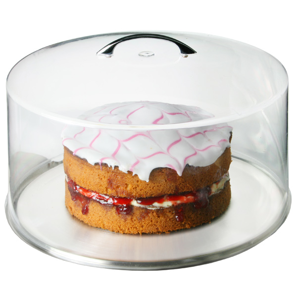 Plastic Cake Dome & Metal Plate 30cm Cake Dome & Plate Cake Cover Cake Display