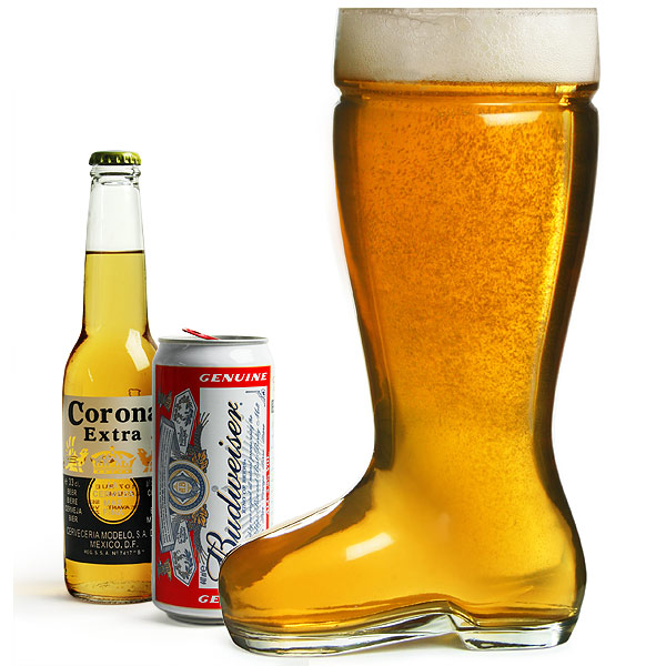 forseelser mavepine Vælge Giant Glass Beer Boot 3.5 Pint at drinkstuff