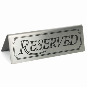 Reserved Sign