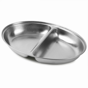 Stainless Steel 2 Division Vegetable Dish 300mm