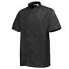 Genware Chef's Basic Stud Short Sleeve Jacket Black Medium