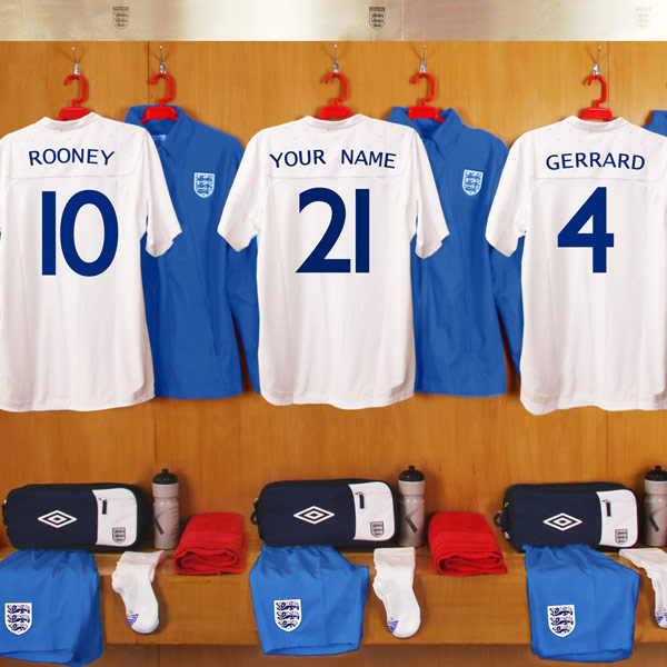 Customisable England Football Shirts Picture | Drinkstuff