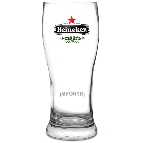 Beautiful Heineken Star Pint Glasses X2 20oz 100% Genuine Official NEW & UNUSED 