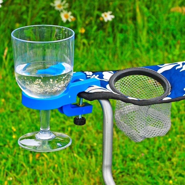 WineGrasp Stemware Glass Holder Clamp - Attach To Outdoor Chairs - For  Wine, Martini & Champagne Glasses