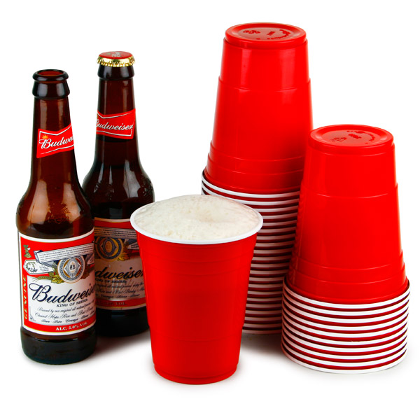 Disposable 1000 Party Cups Red Amercian 16oz Plastic Red Party Cups Beer Pong 