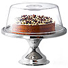 Stainless Steel Cake Stand and Plastic Cake Dome