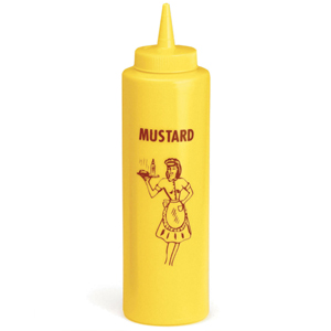 Nostalgia Mustard Squeeze Dispenser 12oz Pack Of 12