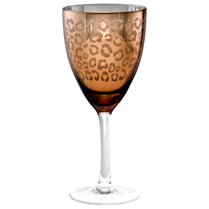 Leopard Wine Glasses Gold 14.6oz / 410ml