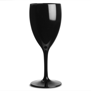 Polycarbonate Wine Glasses Black 12oz / 340ml