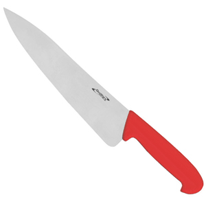 Genware Chefs Knife 6inch Red - Raw Meat