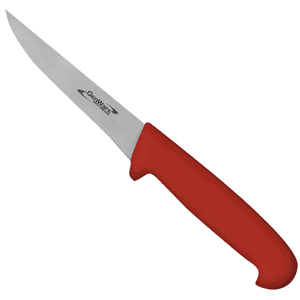 Genware Rigid Boning Knife 5inch Red - Raw Meat