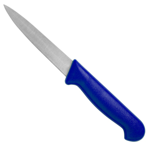 Genware Vegetable Knife 4inch Blue - Raw Fish