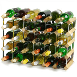 Traditional Wooden Wine Racks Pine 4x6 Hole 30 Bottles