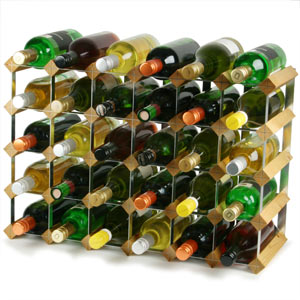 Traditional Wooden Wine Racks Light Oak 4x6 Hole 30 Bottles