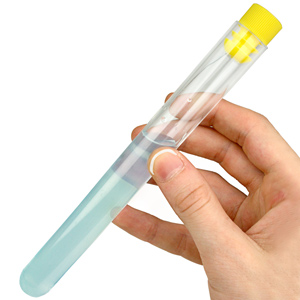 Plastic Test Tube Shots with Yellow Cap 0.7oz / 20ml