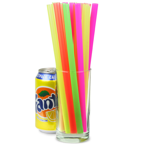 SBYURE Jumbo Drinking Straws Individually Wrapped,100 Pack 9 Inch Long Extra Wide Smoothie 0.45 Assorted Bright Color Disposable Boba Bubble Tea,Milkshakes Slushies Straws 