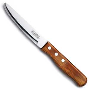 Tramontina Jumbo Polywood Steak Knife Rounded Blade Light Pine Pack Of 12