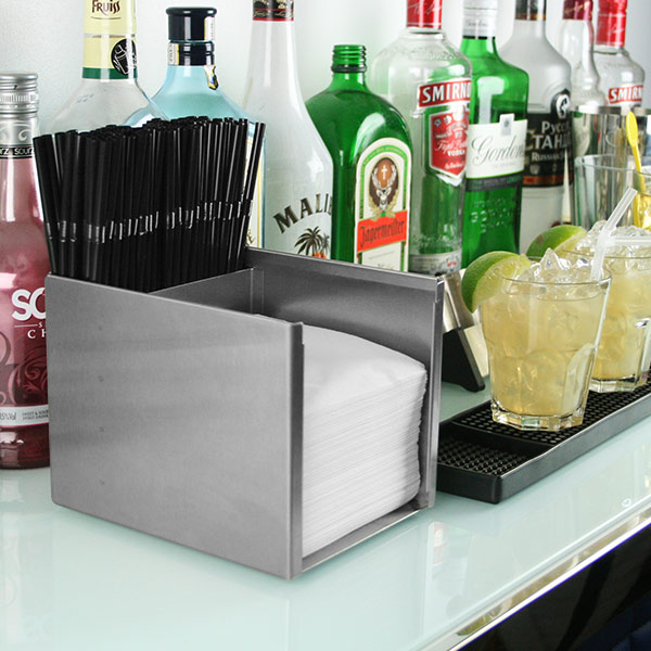 Details about   NIB 1800 Tequila Stainless Steel Napkin Swizzle Straw Bar Pub Caddy Holder 