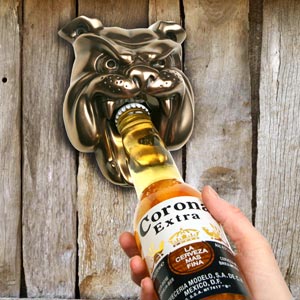 ~ Wall Mounted Bronze Minature Bottle Opener ~ Beer Buddies ~ BETTY STOGS 