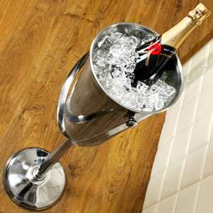 Stainless Steel Tall Wine & Champagne Bucket on Stand