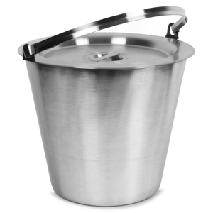 Stainless Steel Bucket & Lid 12ltr